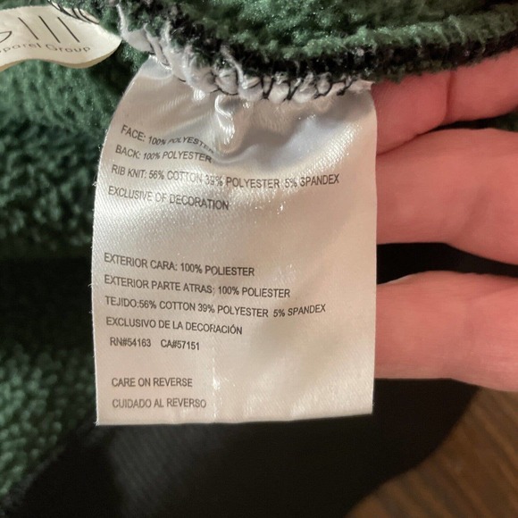 Green Bay Packers Mens SZ XXL NFL Full Zip Hooded Sweatshirt Waffle Knit - Picture 10 of 12